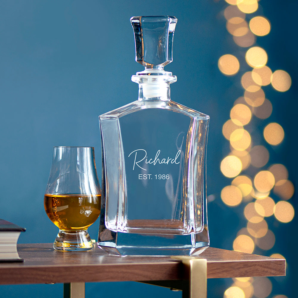 NEW Luxury Personalised Engraved Whisky Decanters