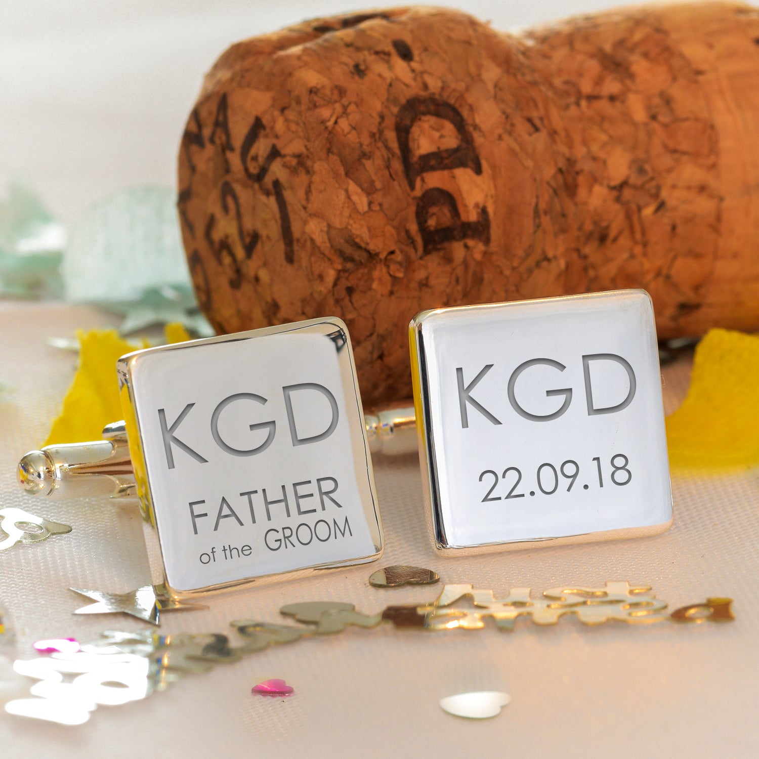 Personalised Engraved Father Of The Groom Cufflinks