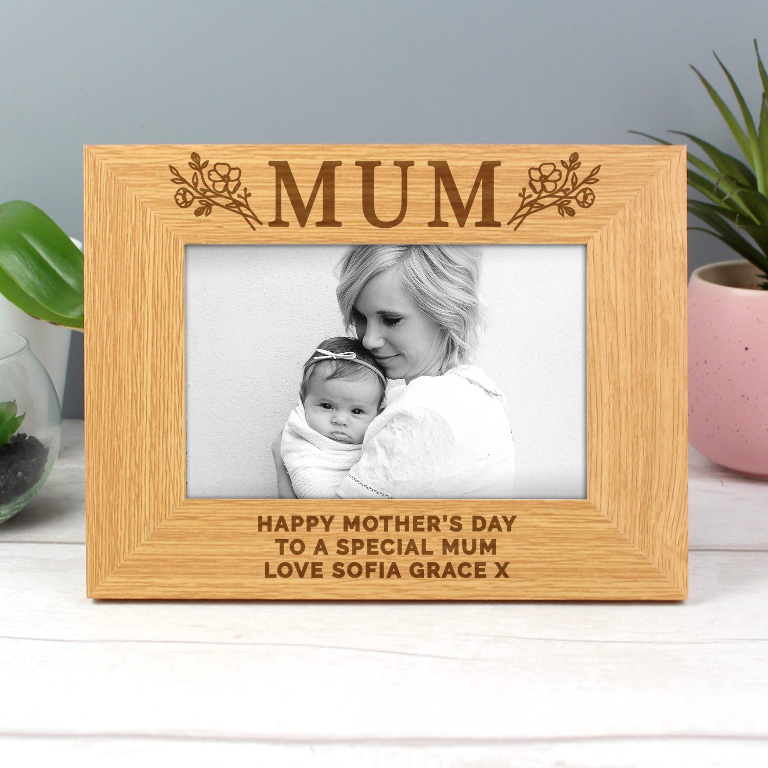 Personalised Laser Engraved Wooden Photo Frames | Free UK Delivery 