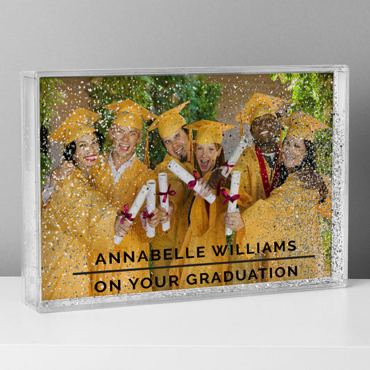 Personalised Classic Glitter Shaker Photo Frame - Birthday Graduation 