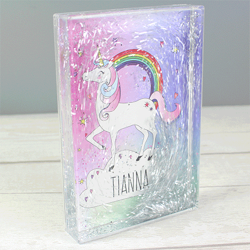 Personalised Unicorn Glitter Shaker - Gift For Unicorn Lover