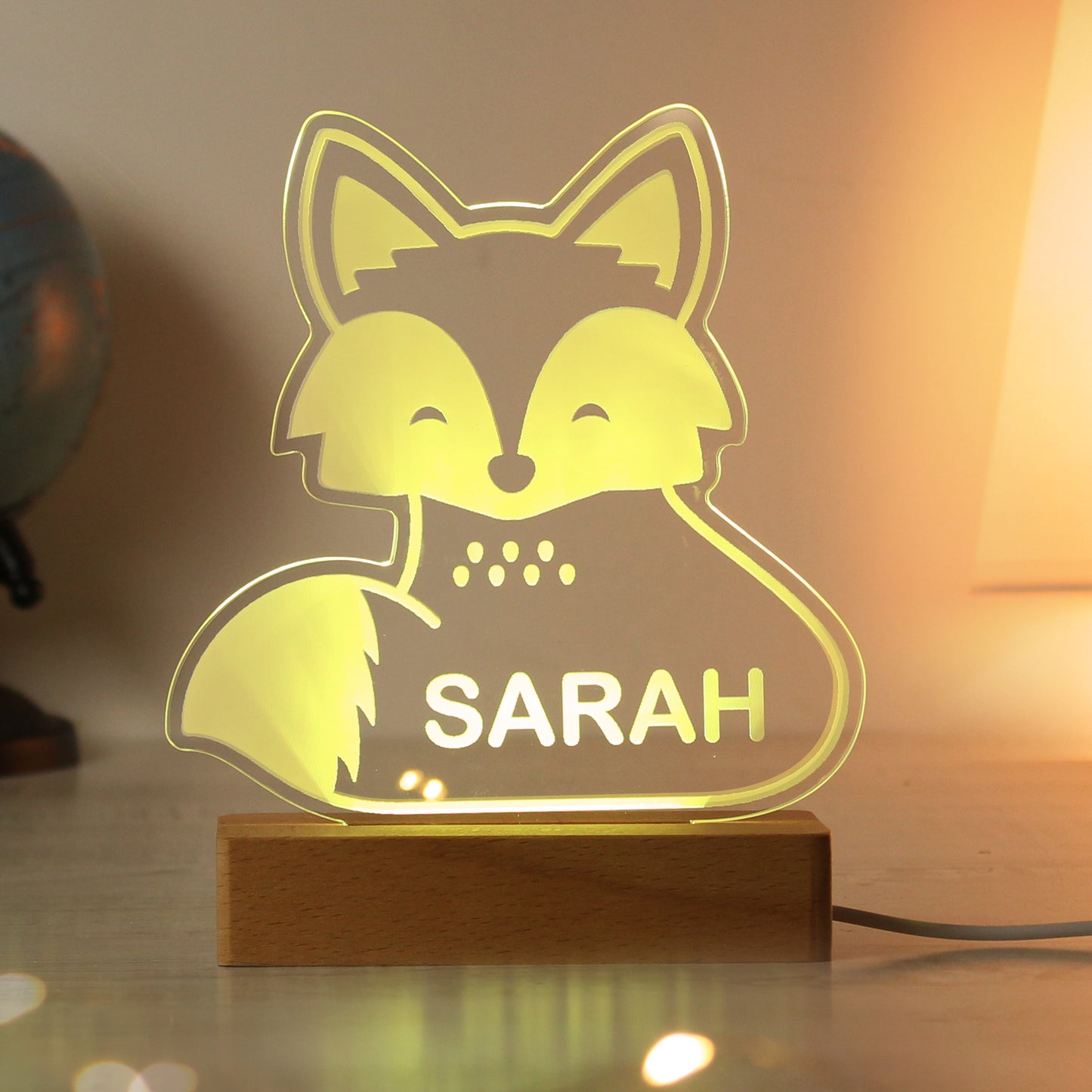 Personalised Fox Night Light