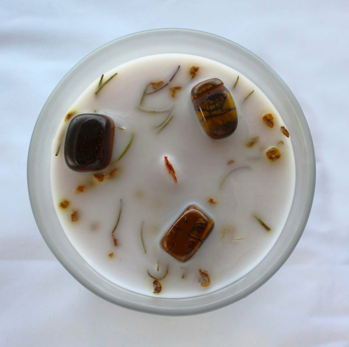 Sweet Ginger and Tiger Eye Gemstone Candle - Viality