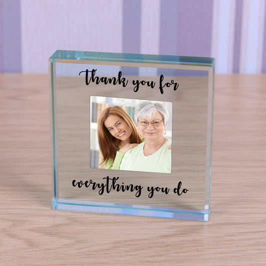 Personalised Photo Glass Token - Thank You For Everything You Do