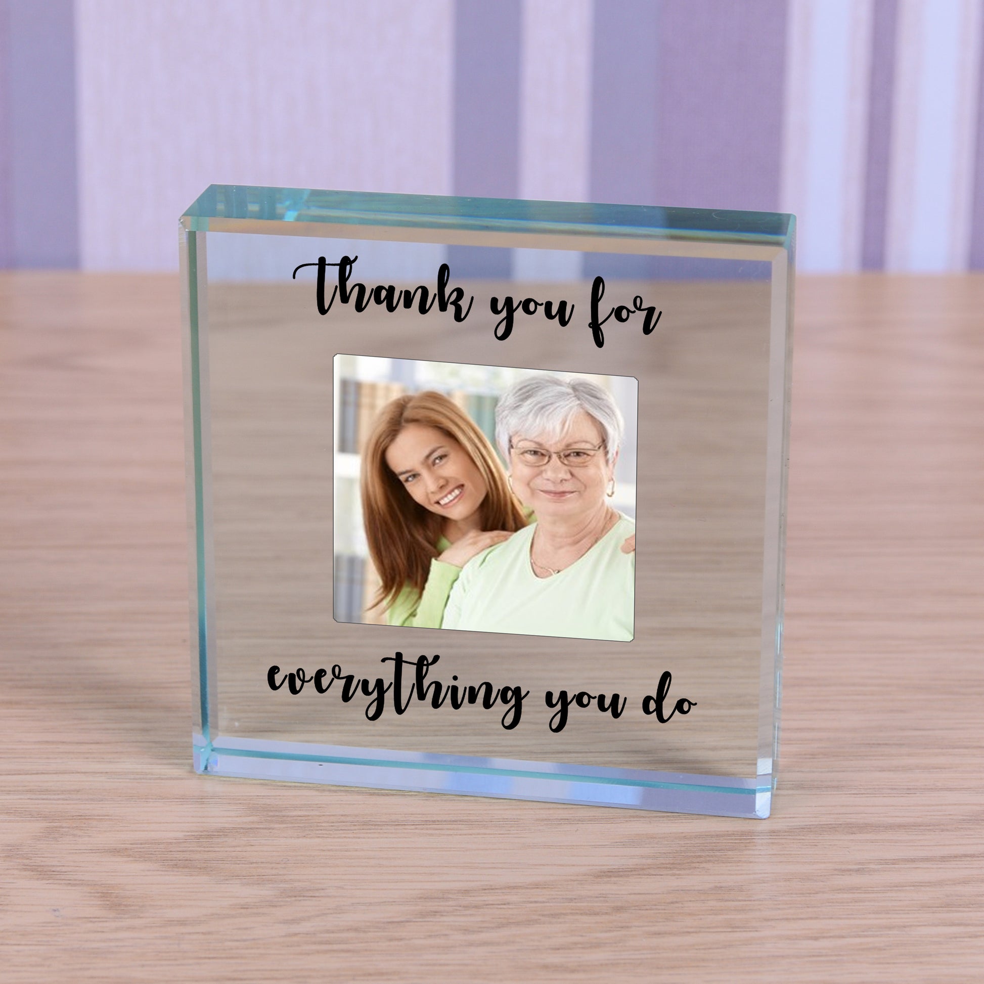 Personalised Photo Glass Token - Thank You For Everything You Do
