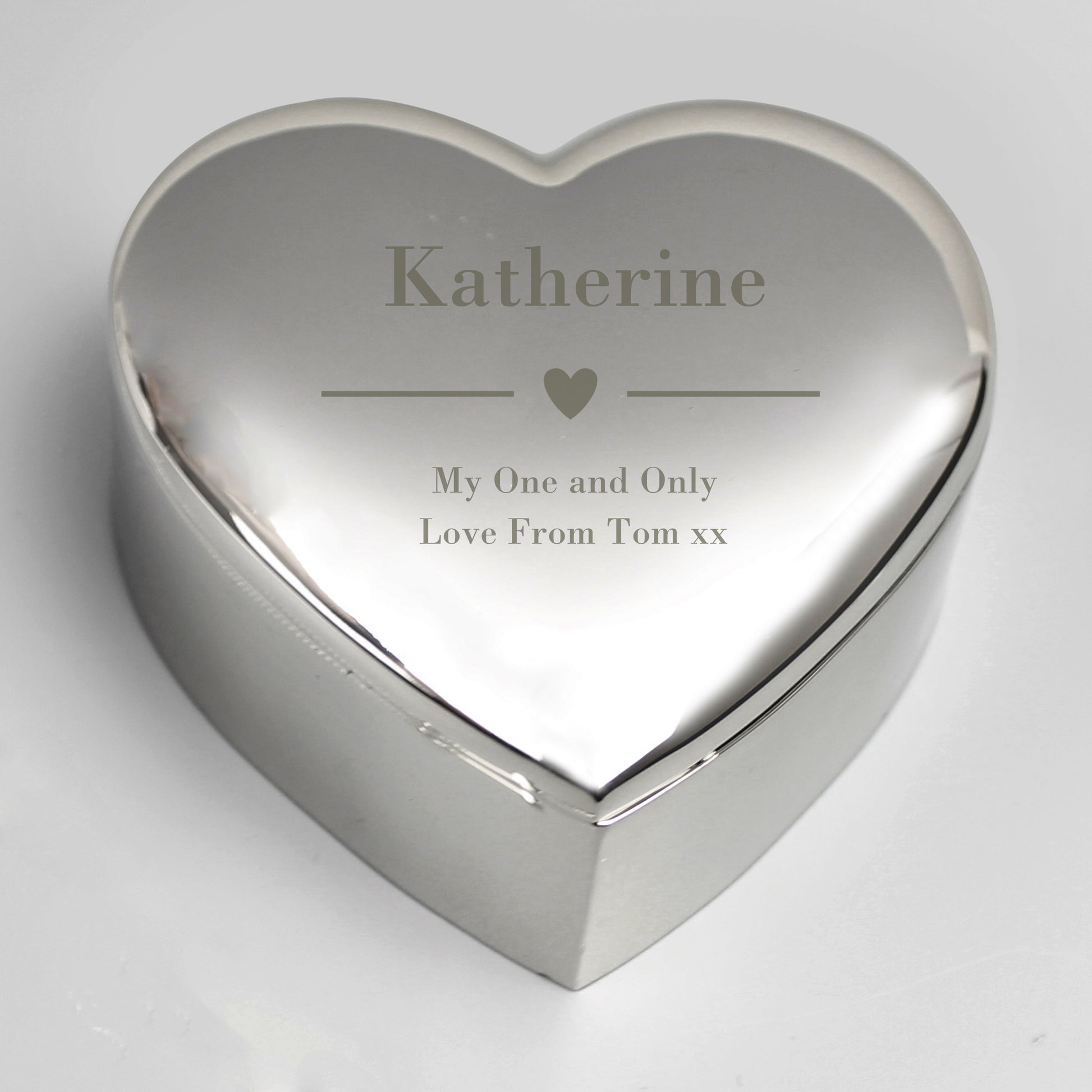 Personalised Decorative Heart Trinket Box