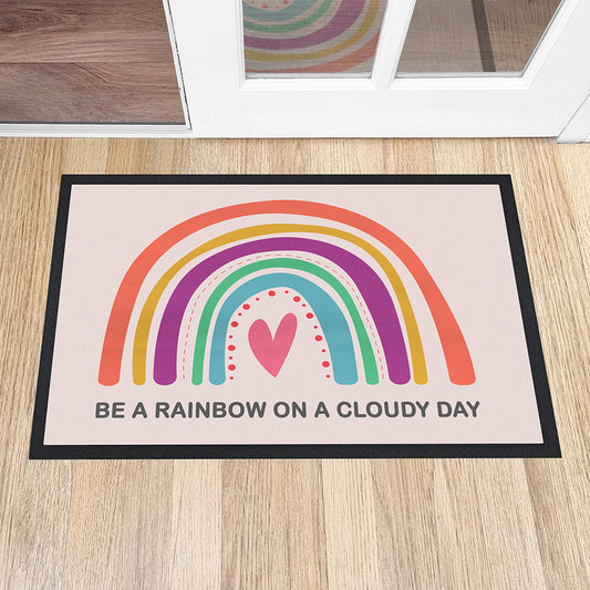 Personalised Bright Rainbow Doormat