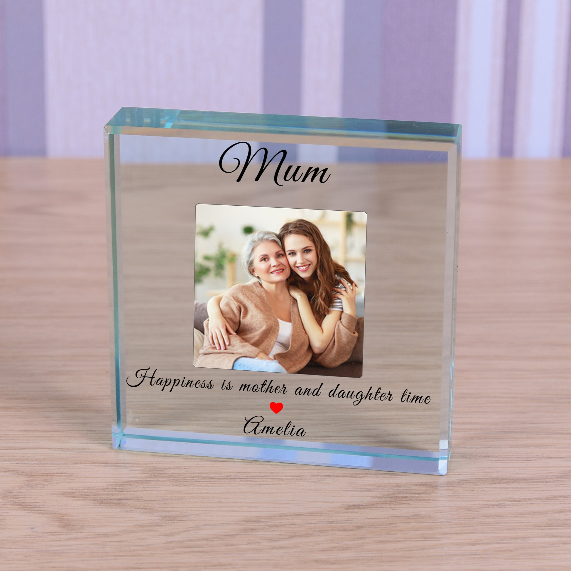 Personalised Photo Glass Token - Mum