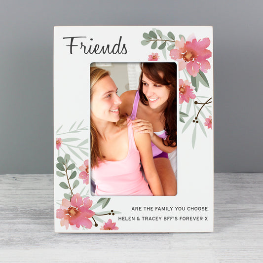 Personalised Friends Photo Frame - Floral 6x4