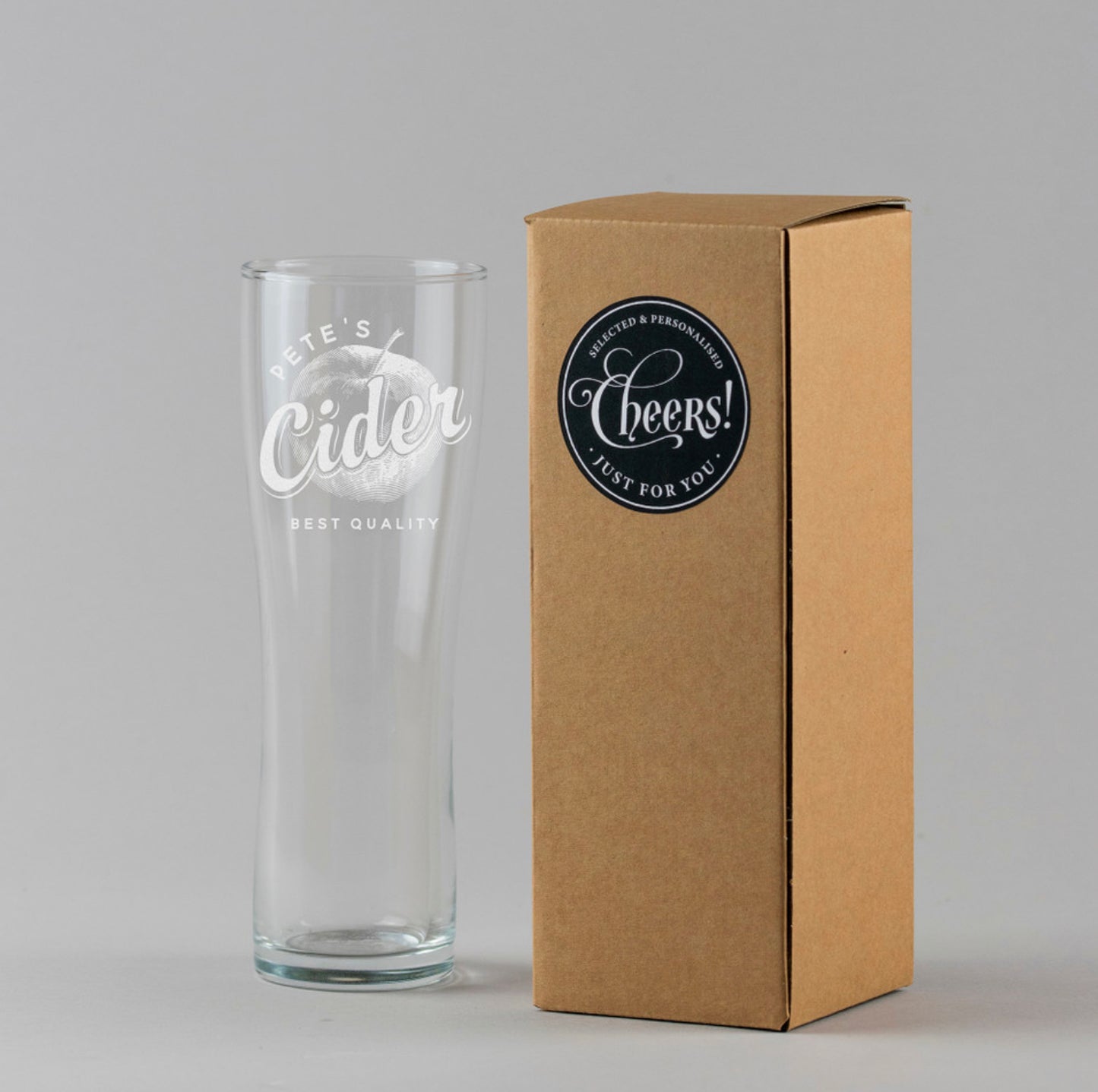 Apple Engraved Cider Tall Pint Glass
