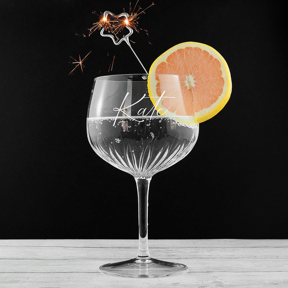 Personalised Crystal Gin Goblet Glass