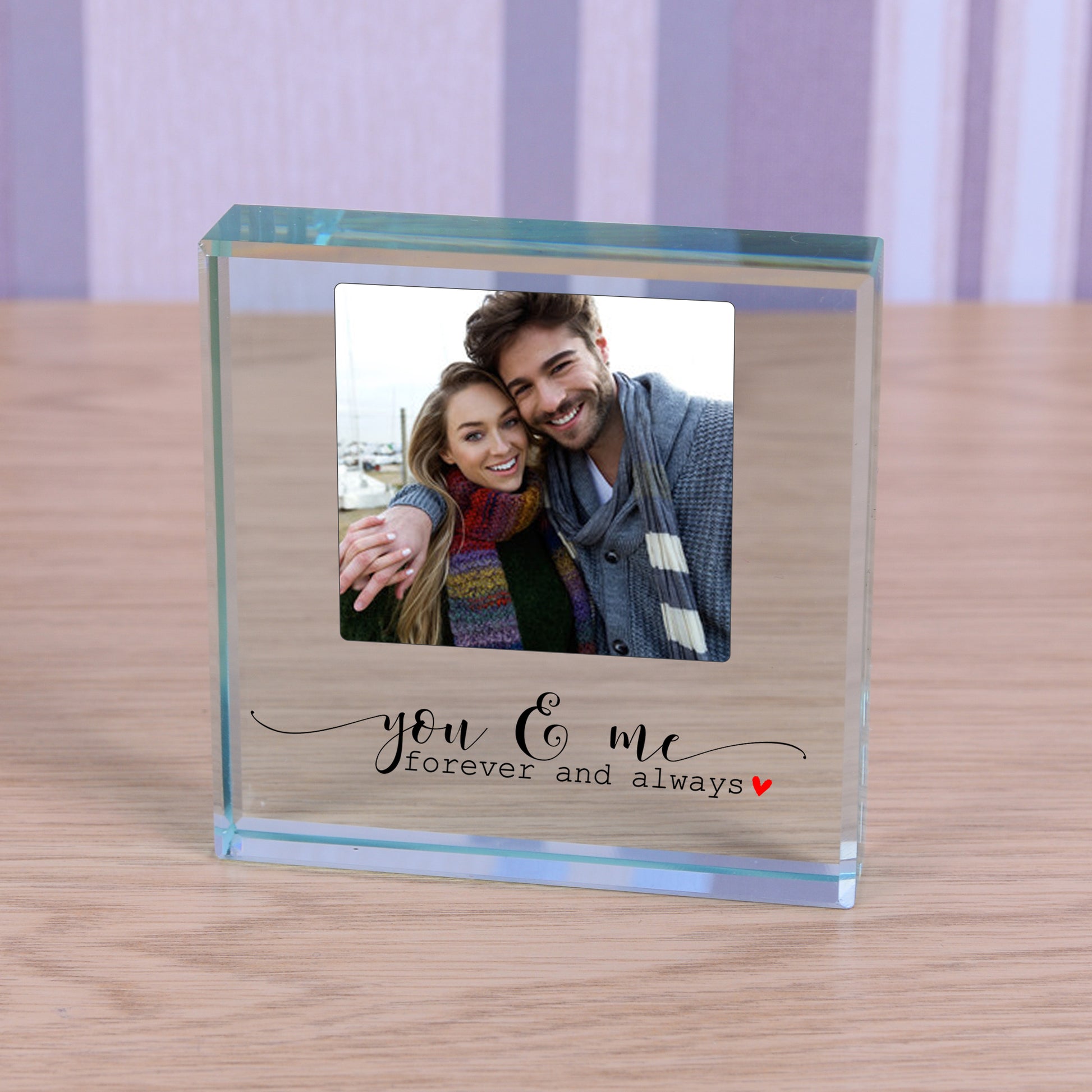 Personalised Photo Glass Token - You & Me