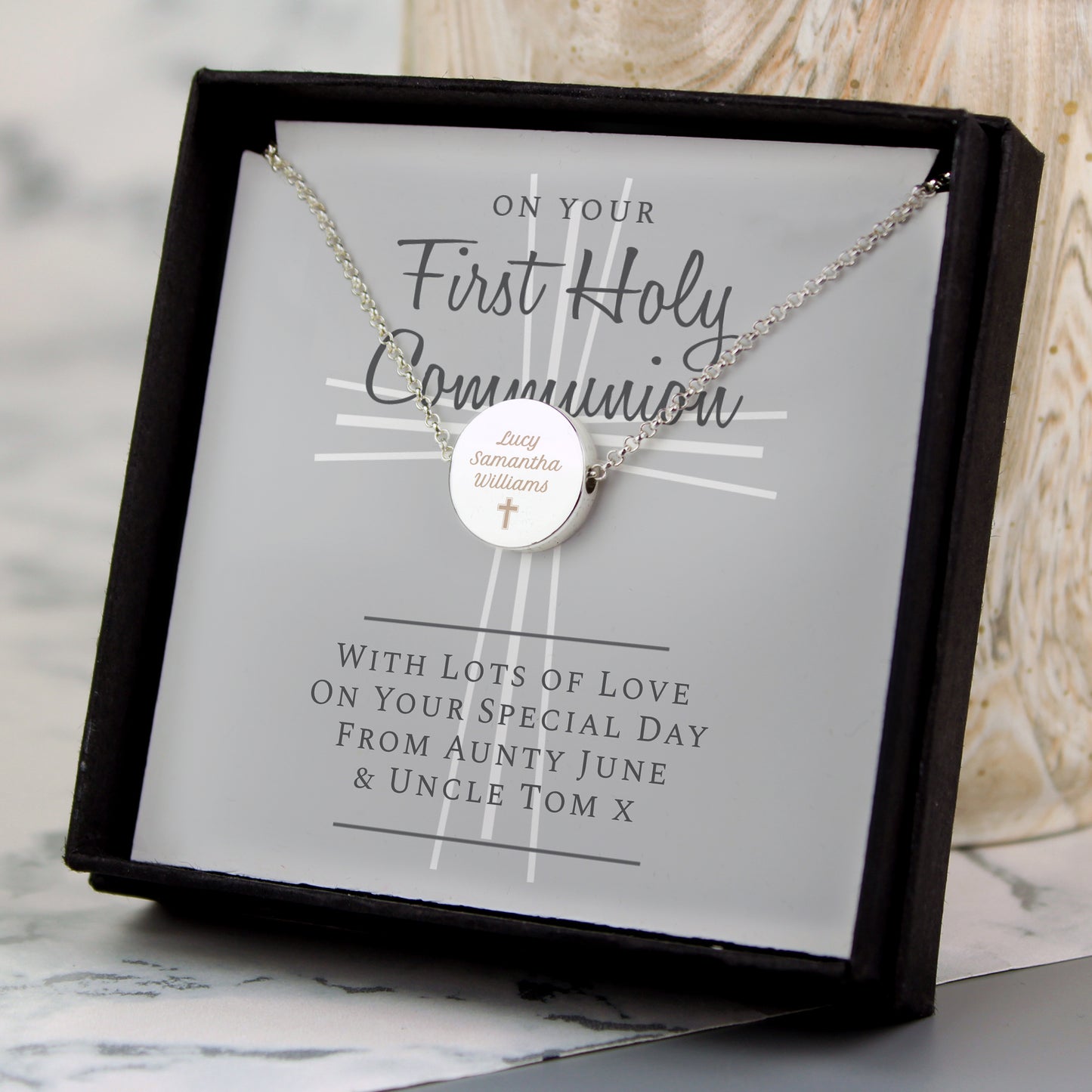 Personalised First Holy Communion Necklace & Gift Box