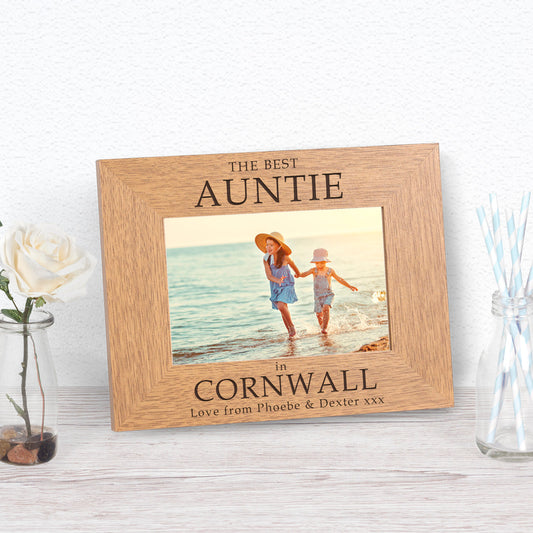 Personalised The Best Auntie In Photo Frame