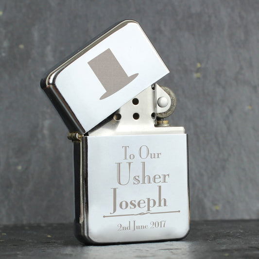Personalised Usher Lighter - PCS Cufflinks & Gifts