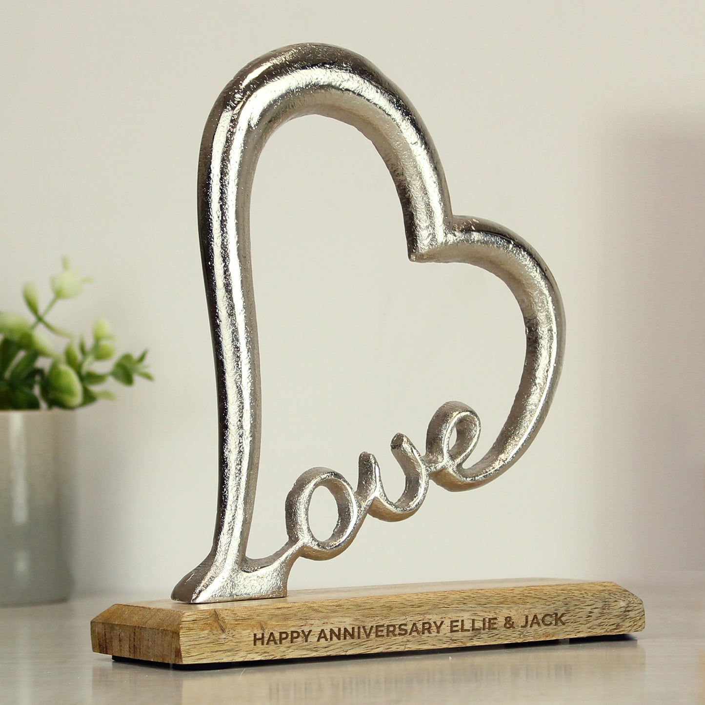 Personalised Love Heart Ornament - Free Delivery 