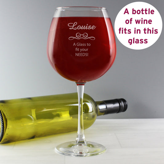 Personalised Decorative Giant Wine Glass
