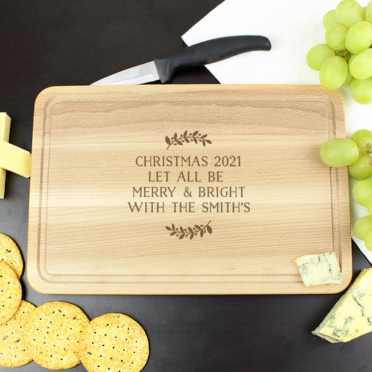 Personalised Free Text Wreath Chopping Board
