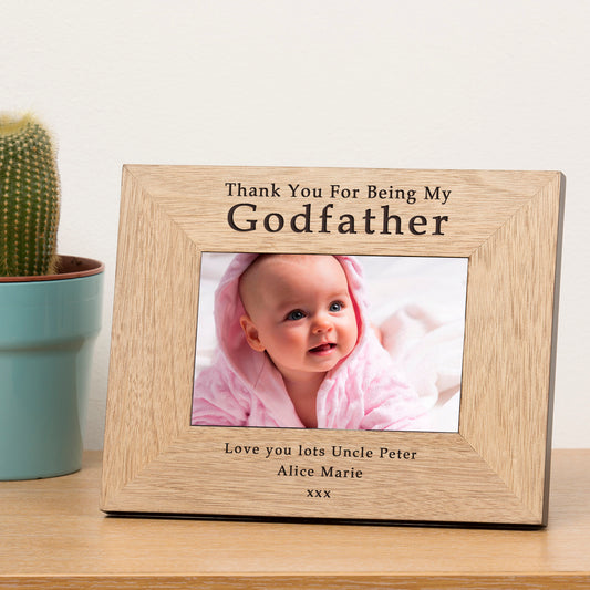Thank You For Being My Godfather Photo Frame - Personalised