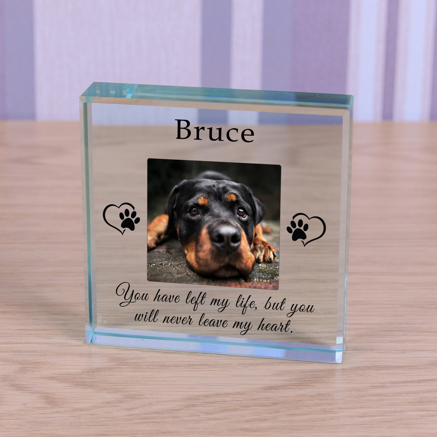 Personalised Photo Pet Memorial Ornament - Never Leave My Heart