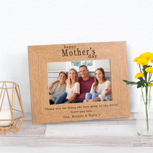 Happy Mothers Day Photo Frame - Personalised