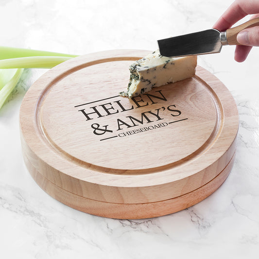 Personalised Couple's Cheese Board Set