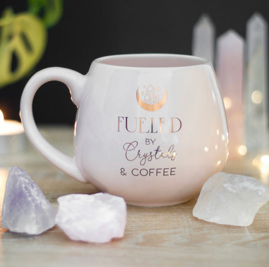 Fuelled By Crystals and Coffee Rounded Mug
