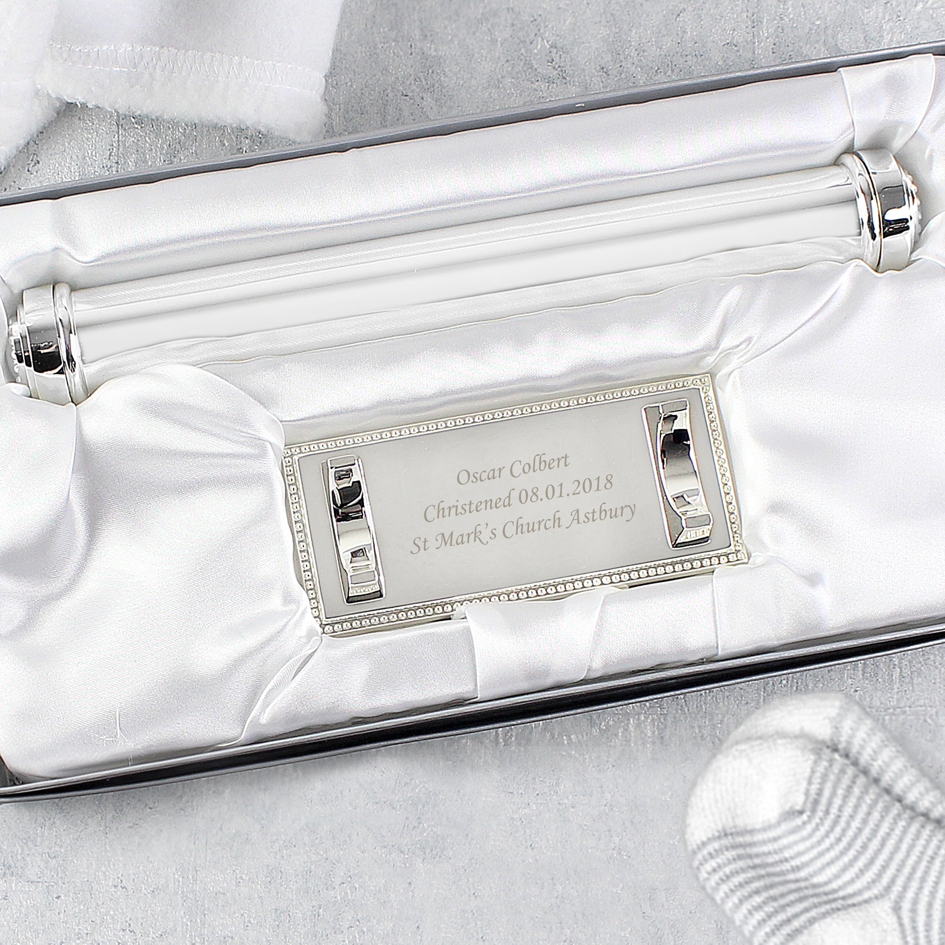 Personalised Plain Silver Plated Certificate Holder - PCS Cufflinks & Gifts