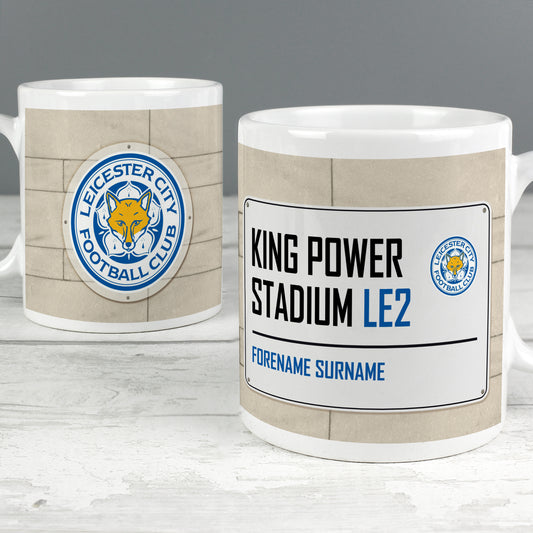Leicester City FC Street Sign Personalised Mug