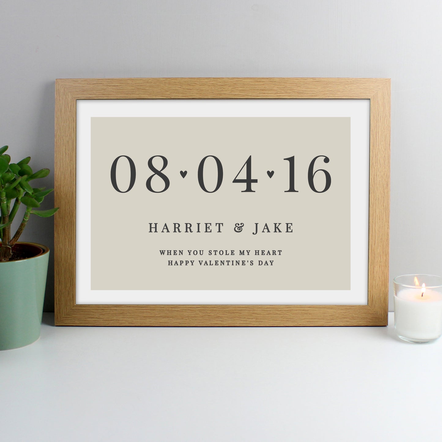 Personalised Special Date Wedding Memory Milestone Wall Art Print