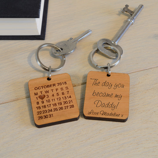 New Dad Keyring - The day you became my Daddy!