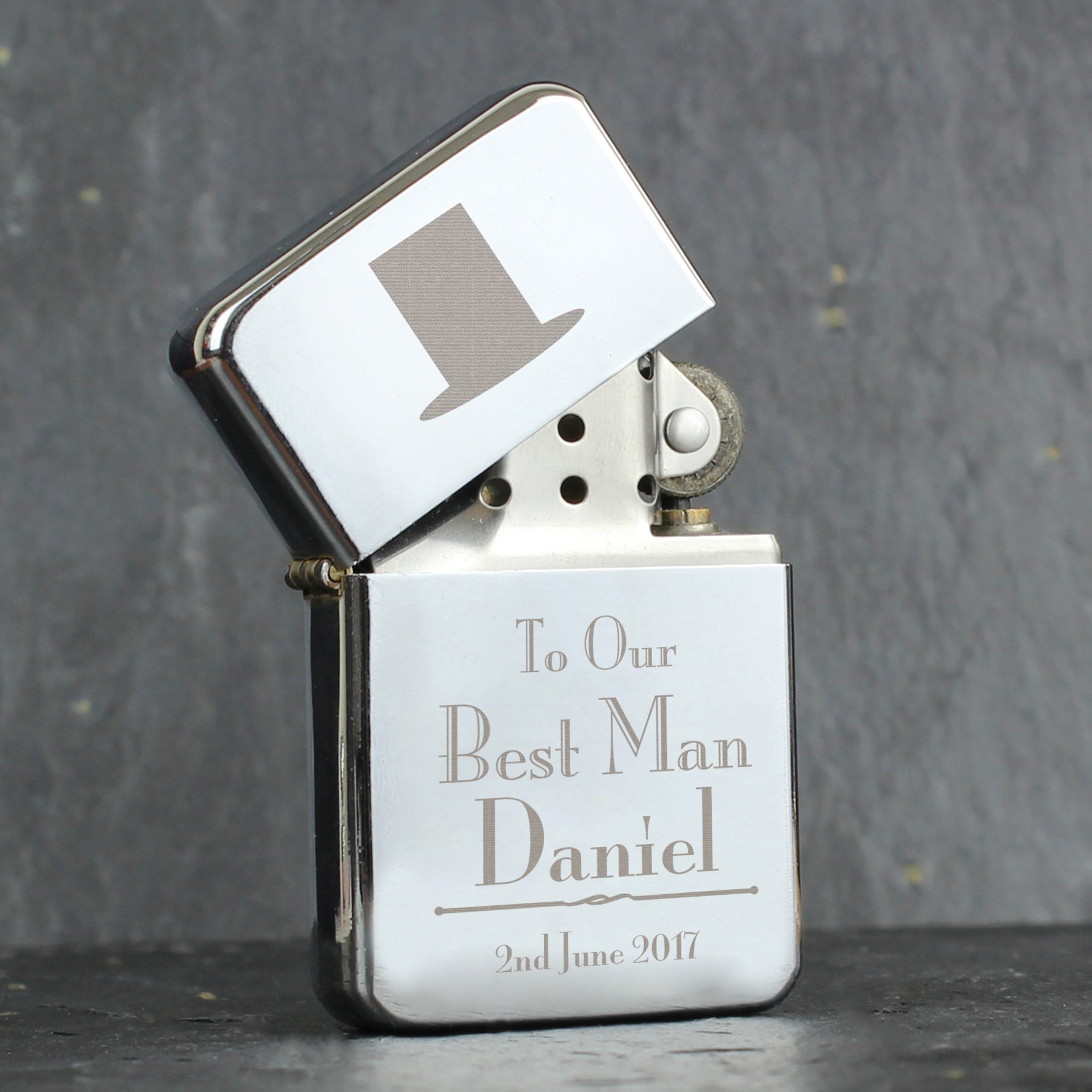 Personalised Best Man Lighter - PCS Cufflinks & Gifts