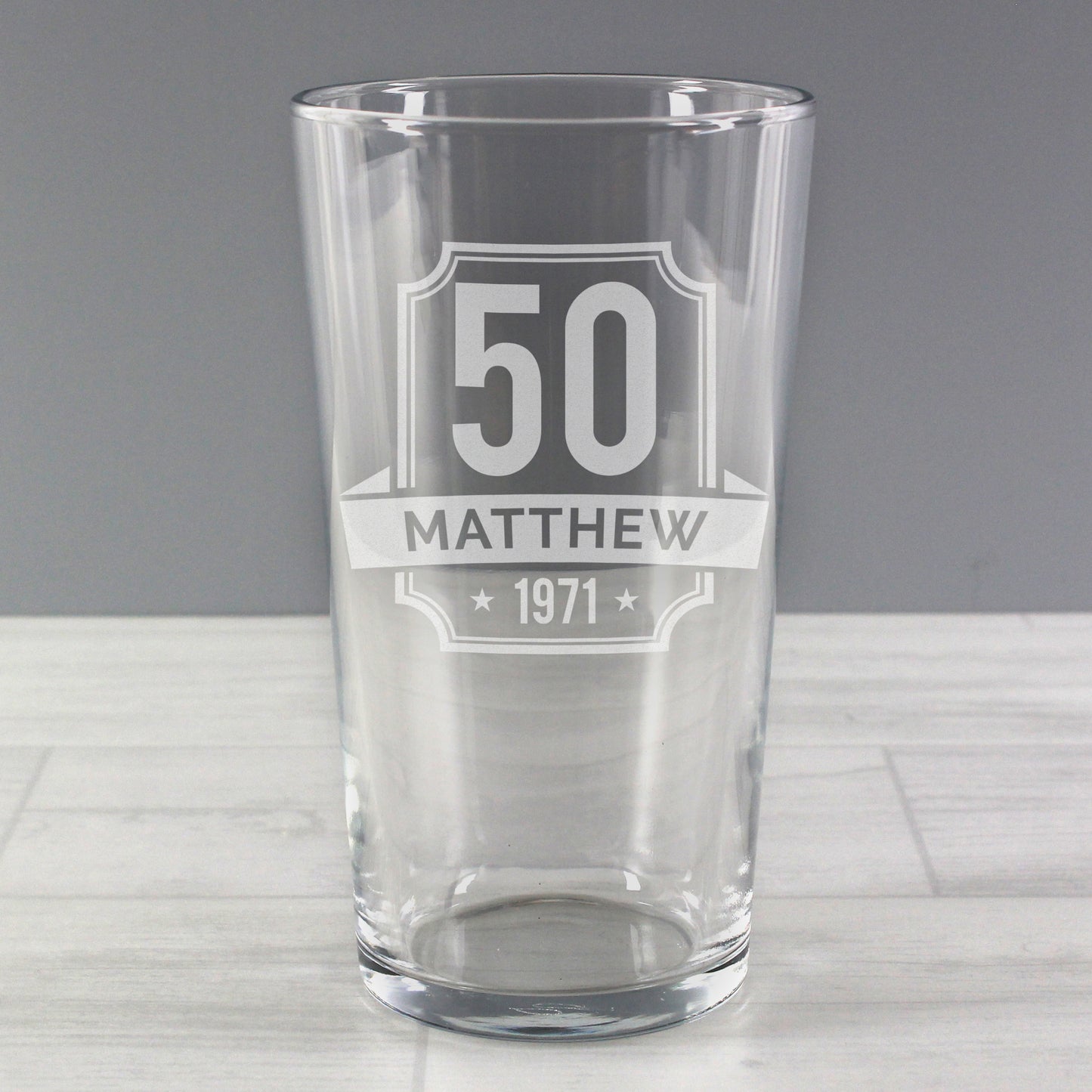Personalised Big Age & Name Birthday Pint Glass - 18th 21st 30th 40th