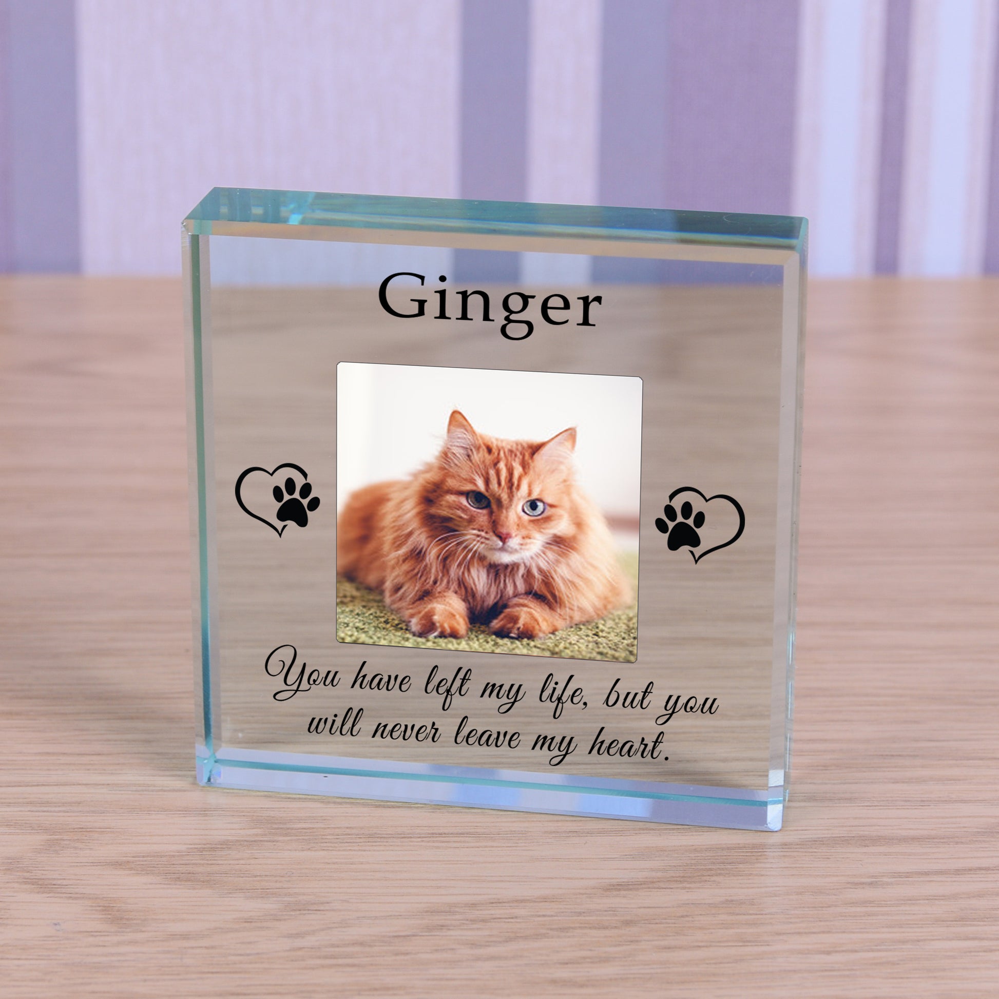 Personalised Photo Pet Memorial Ornament - Never Leave My Heart