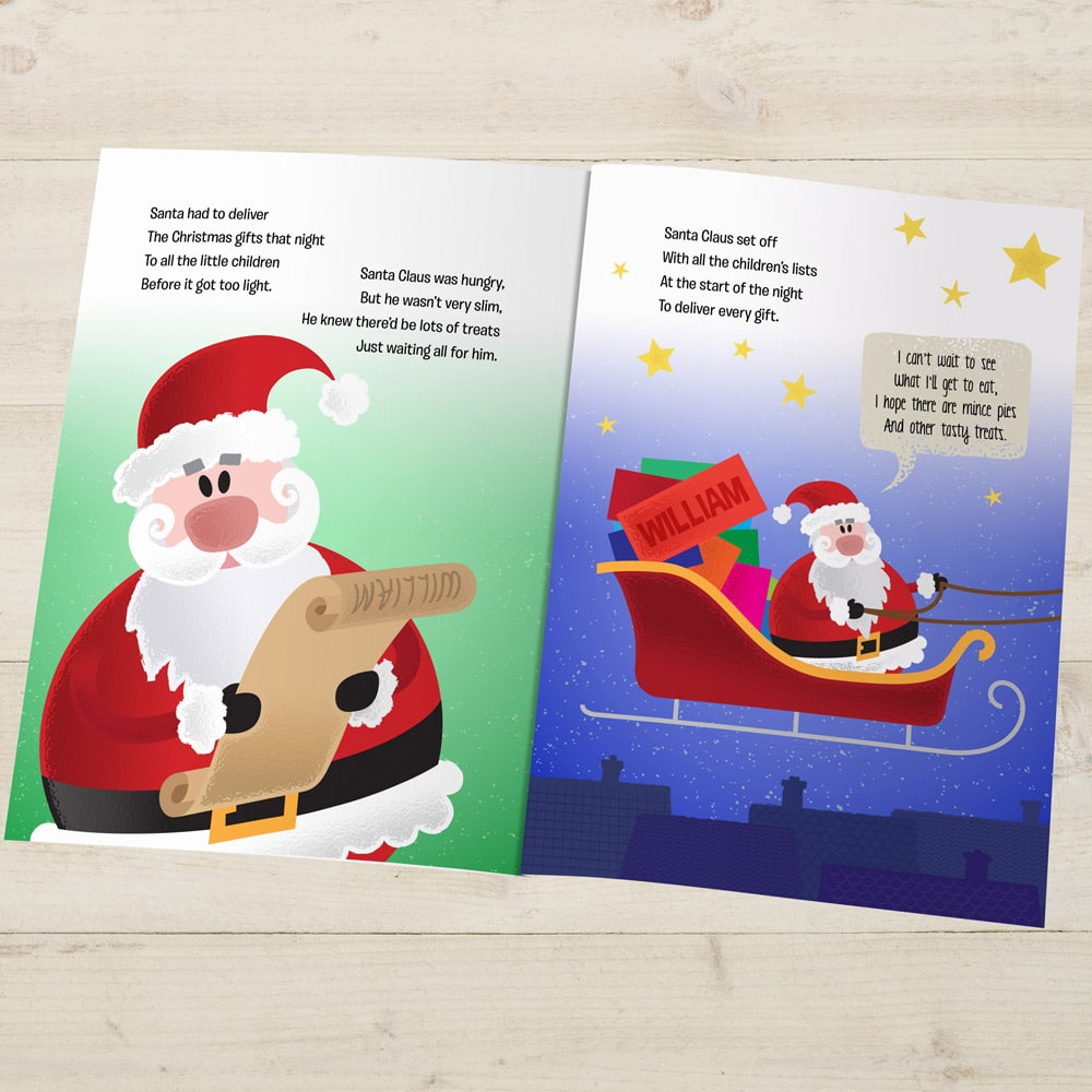Personalised When Santa Got Stuck Up The Chimney Christmas Book