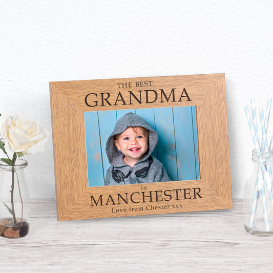 Personalised The Best Grandma In Photo Frame
