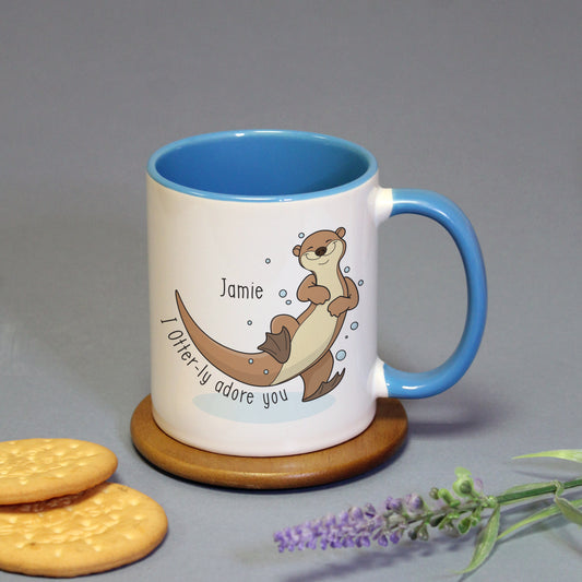 Personalised Otter-ly Adore You Mug