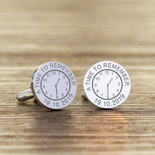 Personalised A Time To Remember Cufflinks