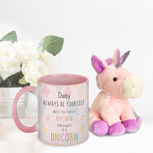 Personalised Unicorn Mug & Plush Toy