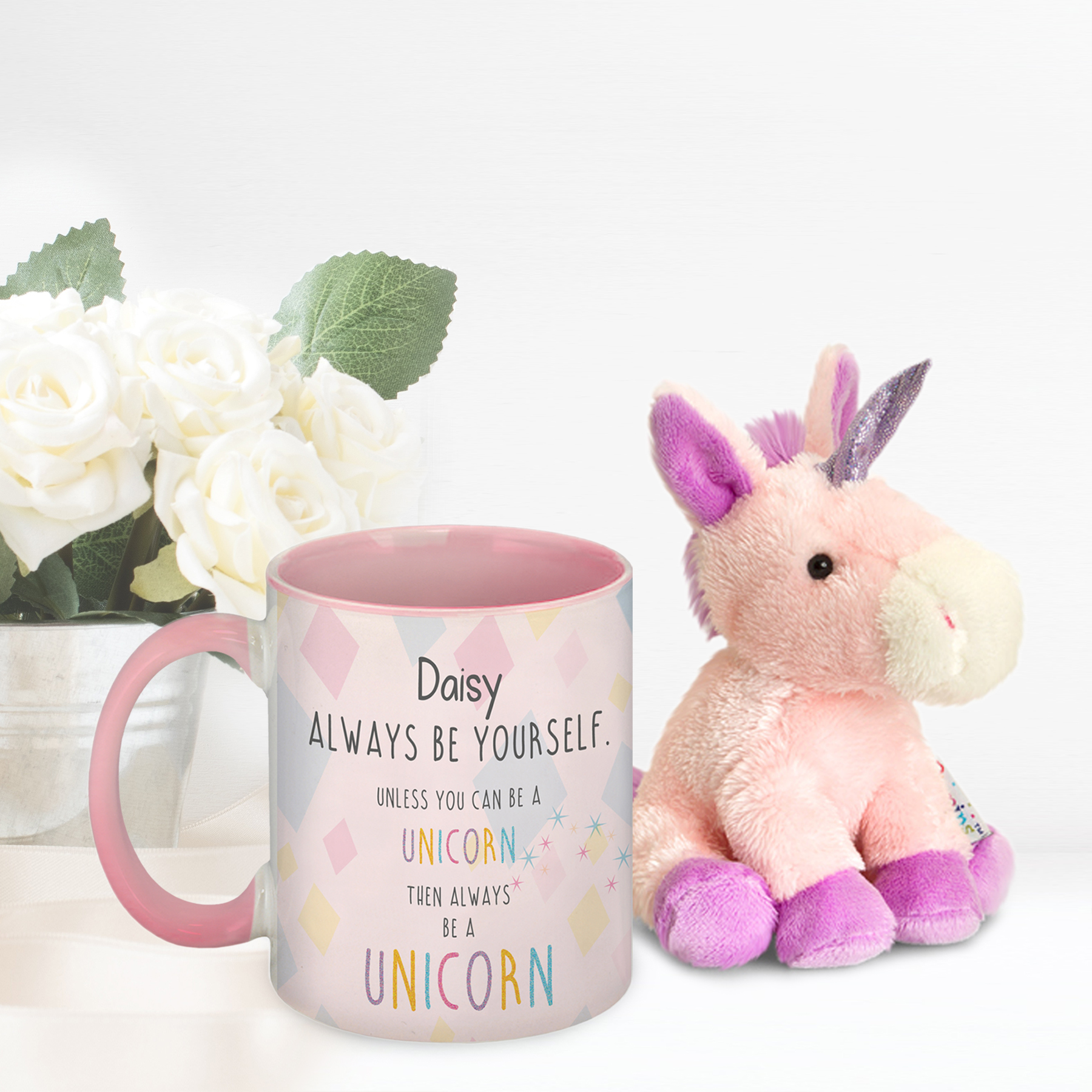 Personalised Unicorn Mug & Plush Toy