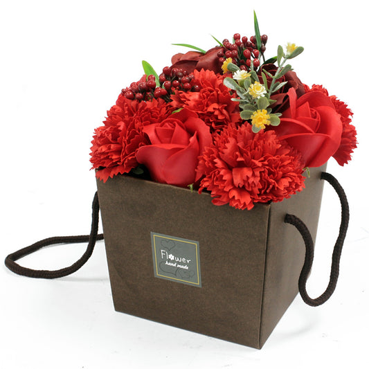 Luxury Soap Flower Bouquet - Red Rose & Carnation