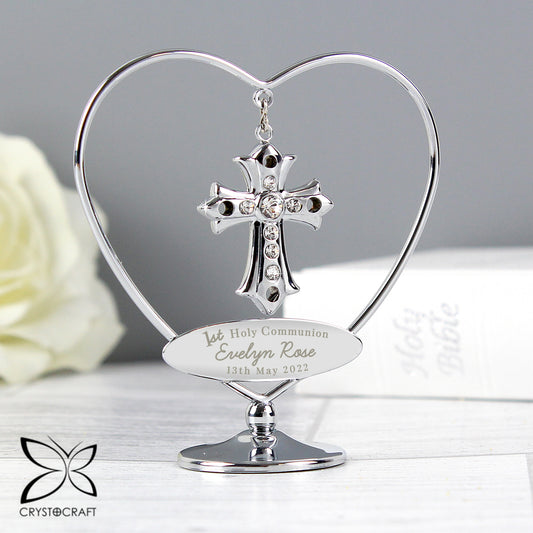 Personalised 1st Holy Communion Crystocraft Cross | Free Delivery
