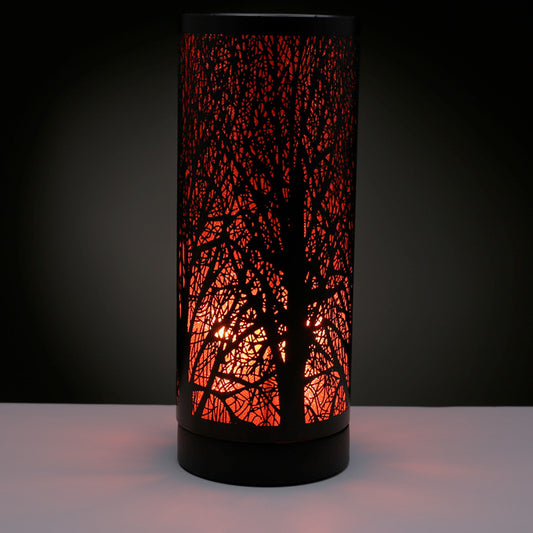 Eden Red Tree Silhouette Touch Operated Electric Wax Melt Burner Aroma Warmer Lamp
