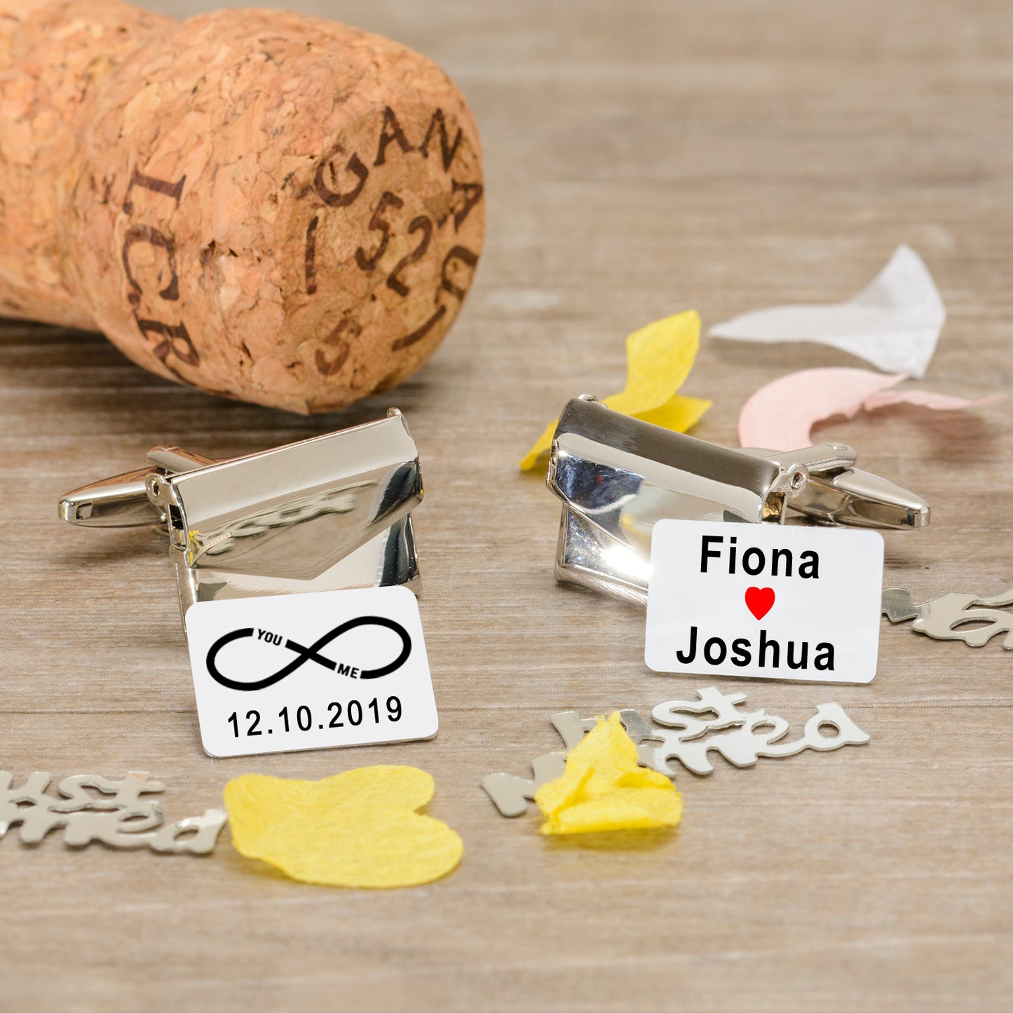 Personalised Envelope Cufflinks - You and Me