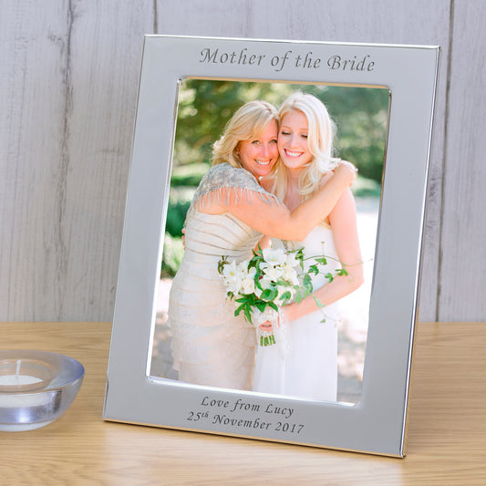Personalised Mother Of The Bride Silver Plated Photo Frame