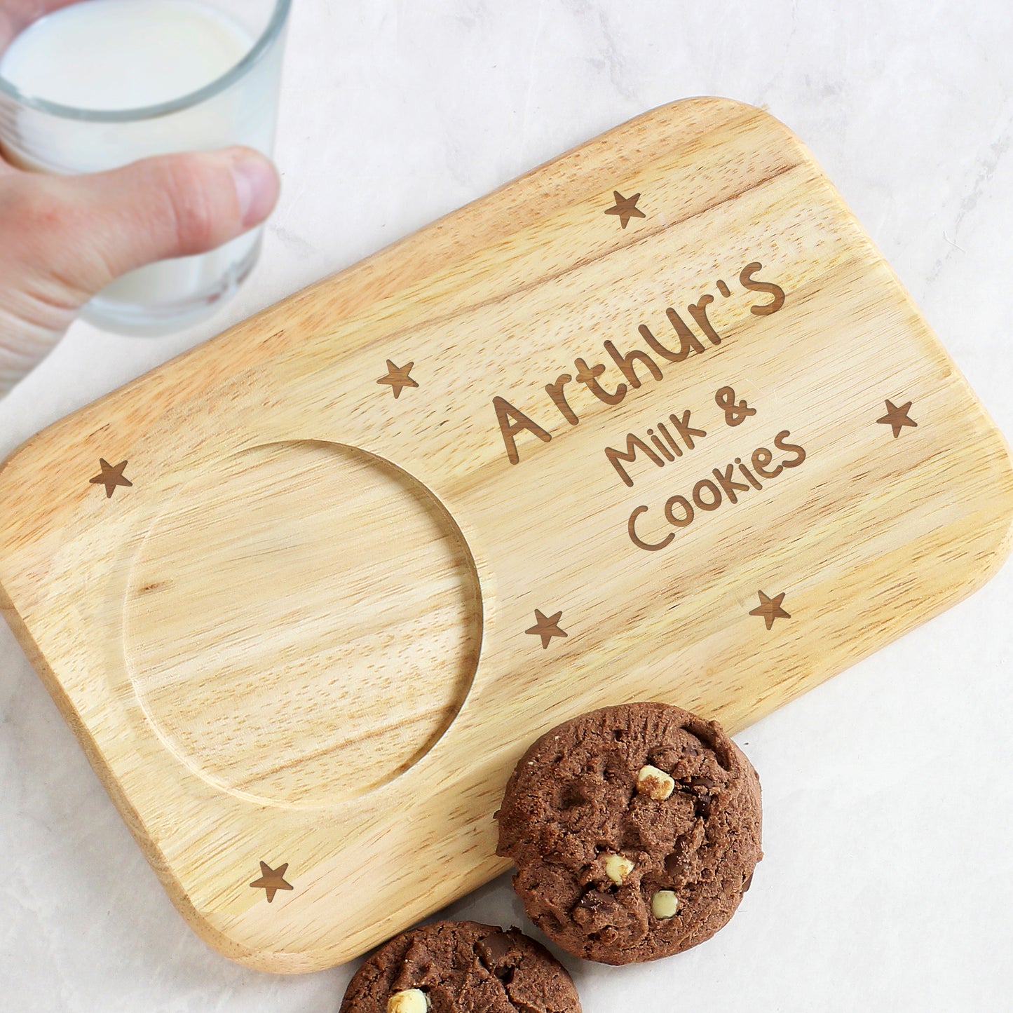 Personalised Stars Wooden Coaster Tray - PCS Cufflinks & Gifts