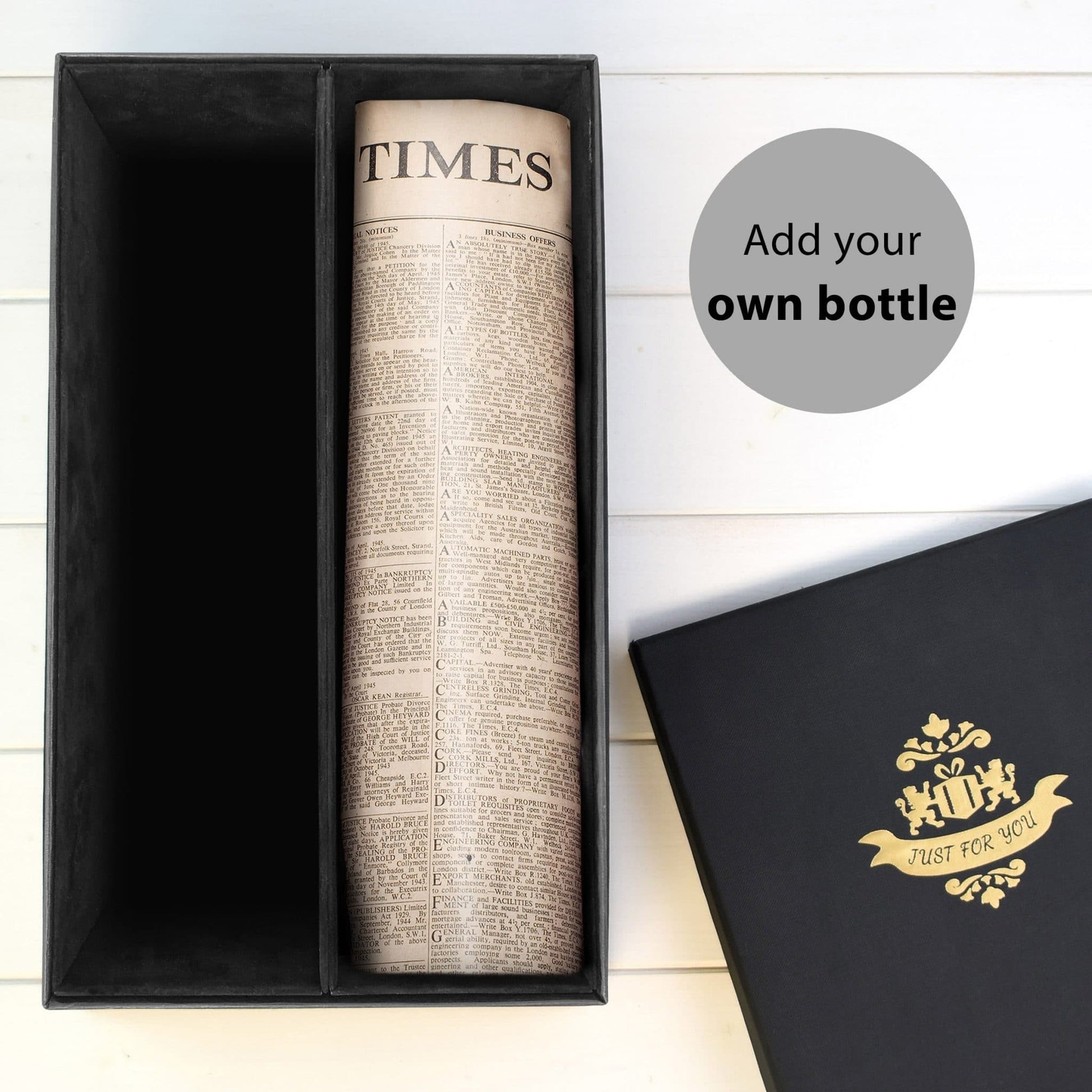 Original Newspaper & ‘Your Choice’ of Alcohol Bottle in Gift Box