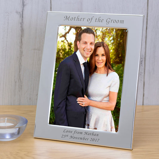 Personalised Mother Of The Groom Silver Plated Photo Frame