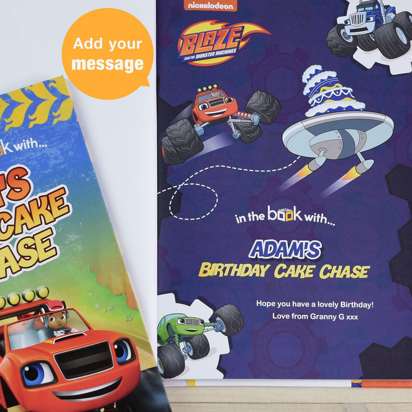 Personalised Nickelodeon Blaze and The Monster Machines Birthday Book