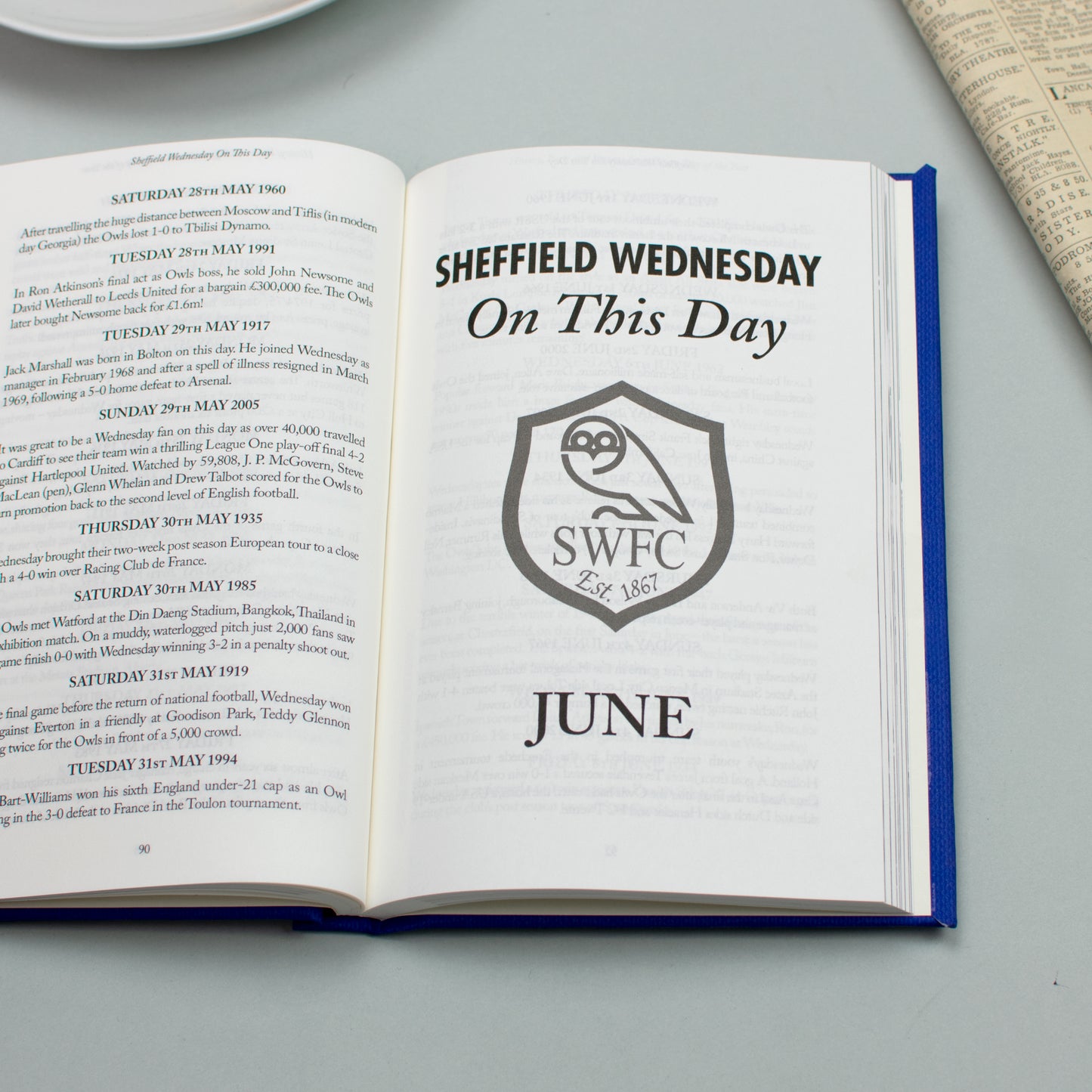 Personalised Sheffield Wednesday On This Day Book